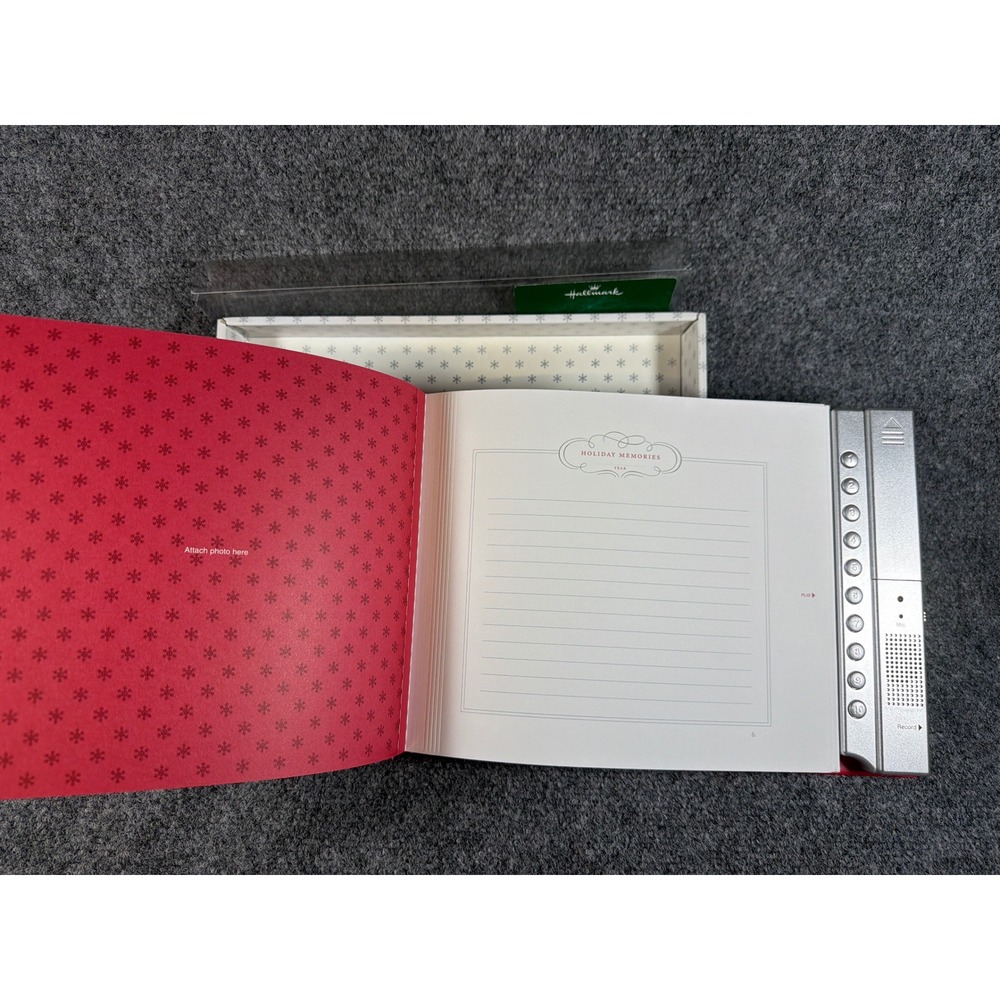 Vintage 2005 Hallmark Recordable Holiday Memory Album Red Photo Book PR3765 NIB - Picture 6 of 8